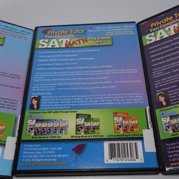 Private Tutor Complete SAT MATH Prep Course by Amy Lucas DVDs 2, 3, & 5 - Picture 6 of 10